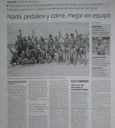 Entrevista al Club Triatlón Isbilya-Sloppy Joe´s en el Diario de Sevilla